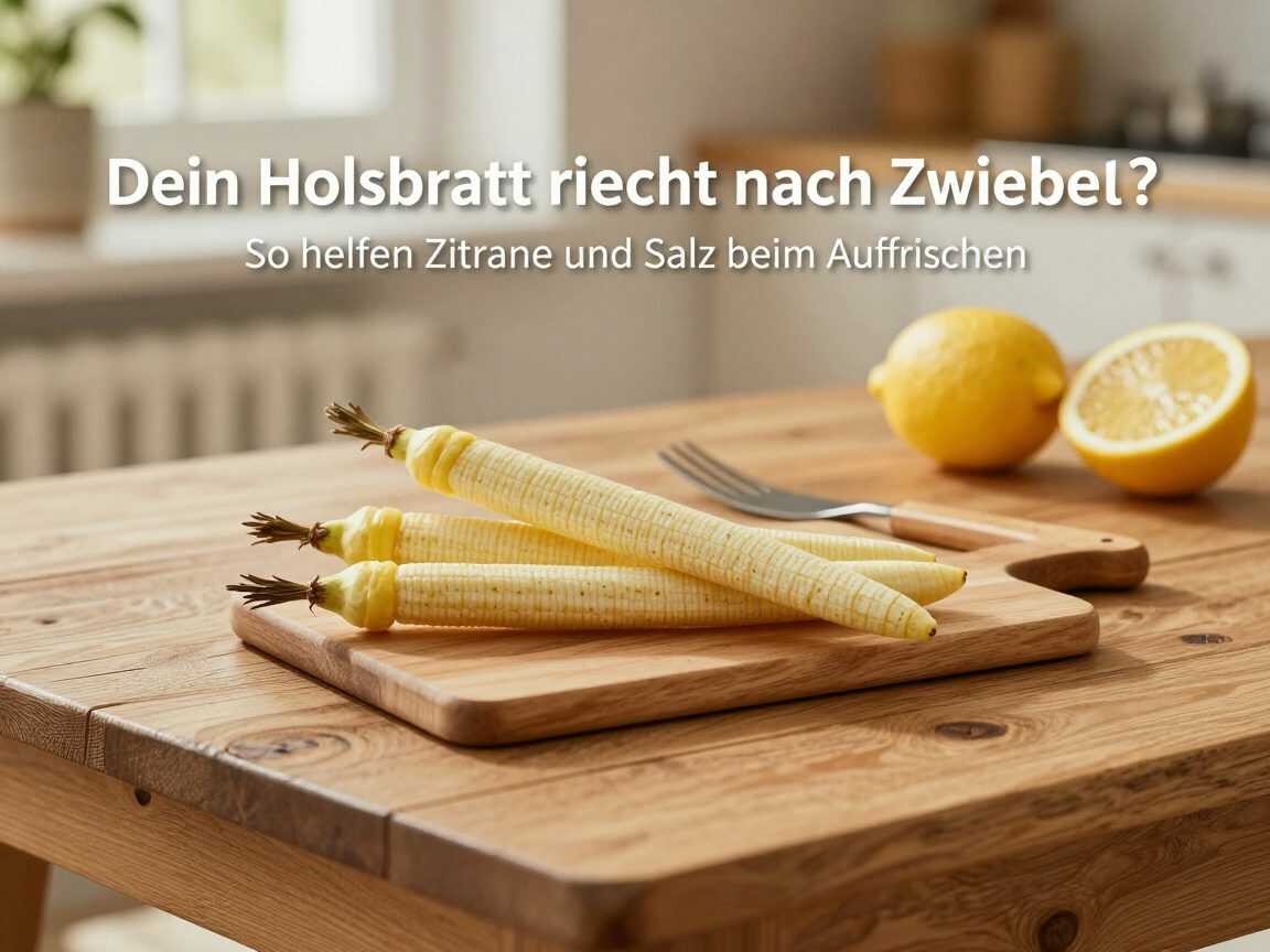 Dein Holzbrett riecht nach Zwiebeln? So helfen Zitrone und Salz beim Auffrischen