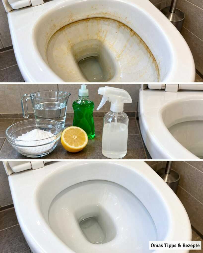 Toilette stark verschmutzt? Mit Zitronensäure werden Kalk und gelbliche Ablagerungen wieder sauber