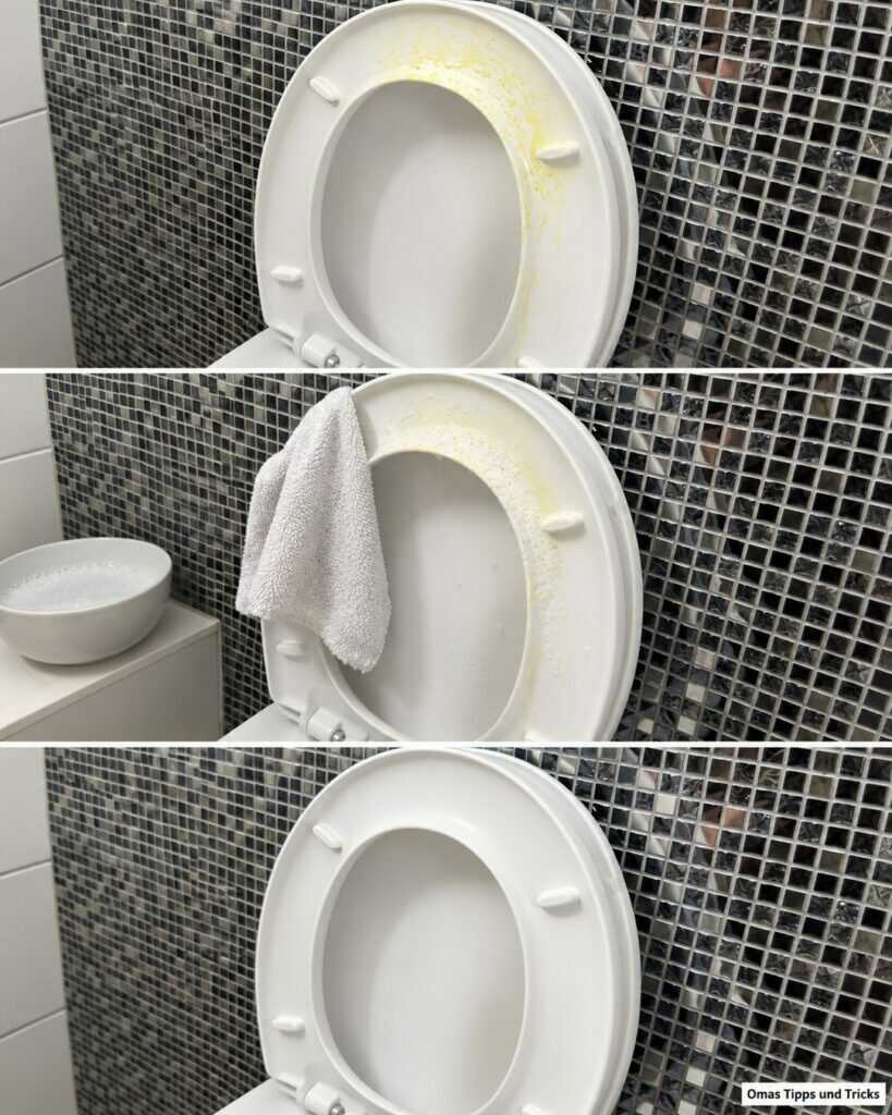 Gelbe Flecken am Toilettensitz? So reinigen Sie ihn, ohne die Oberfläche zu beschädigen