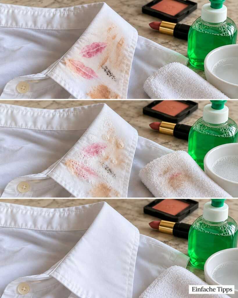 Make-up am weißen Kragen? So entfernen Sie Lippenstift und Foundation schonend