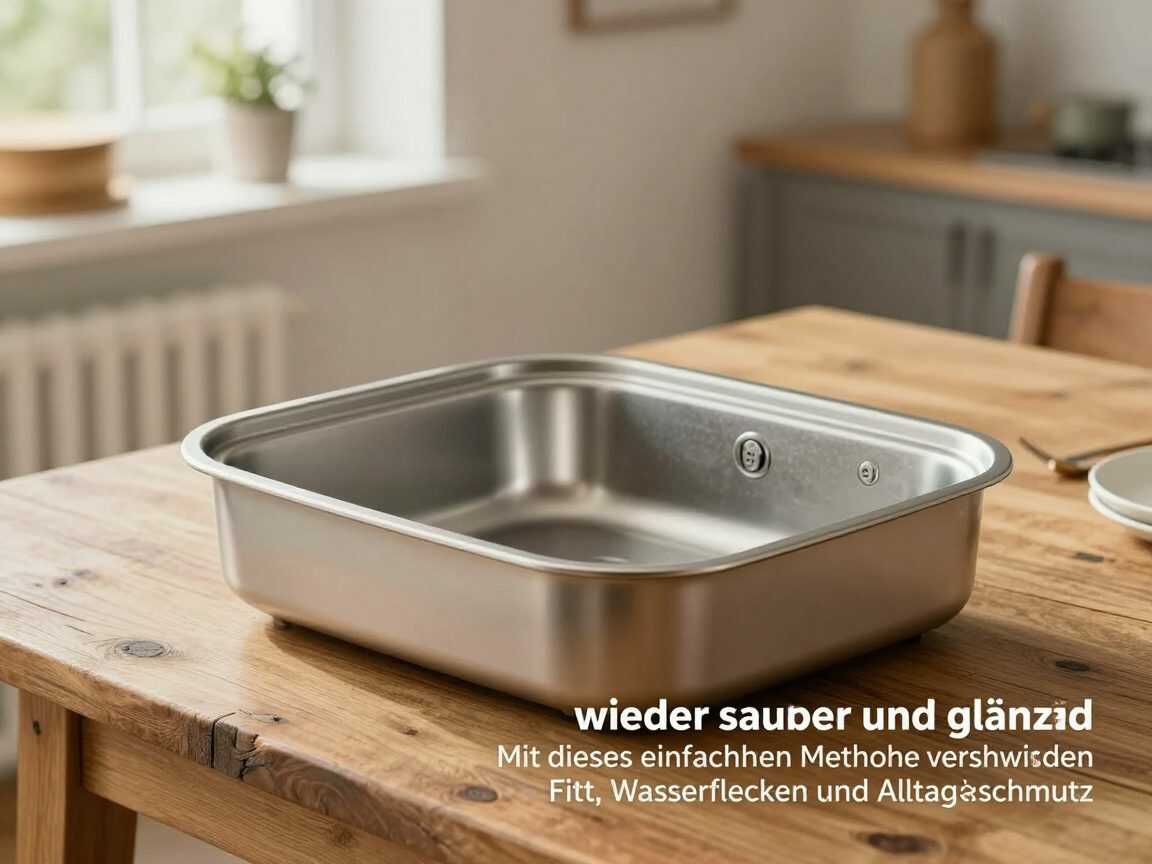Edelstahlspüle wieder sauber und glänzend: Mit dieser einfachen Methode verschwinden Fett, Wasserflecken und Alltagsschmutz