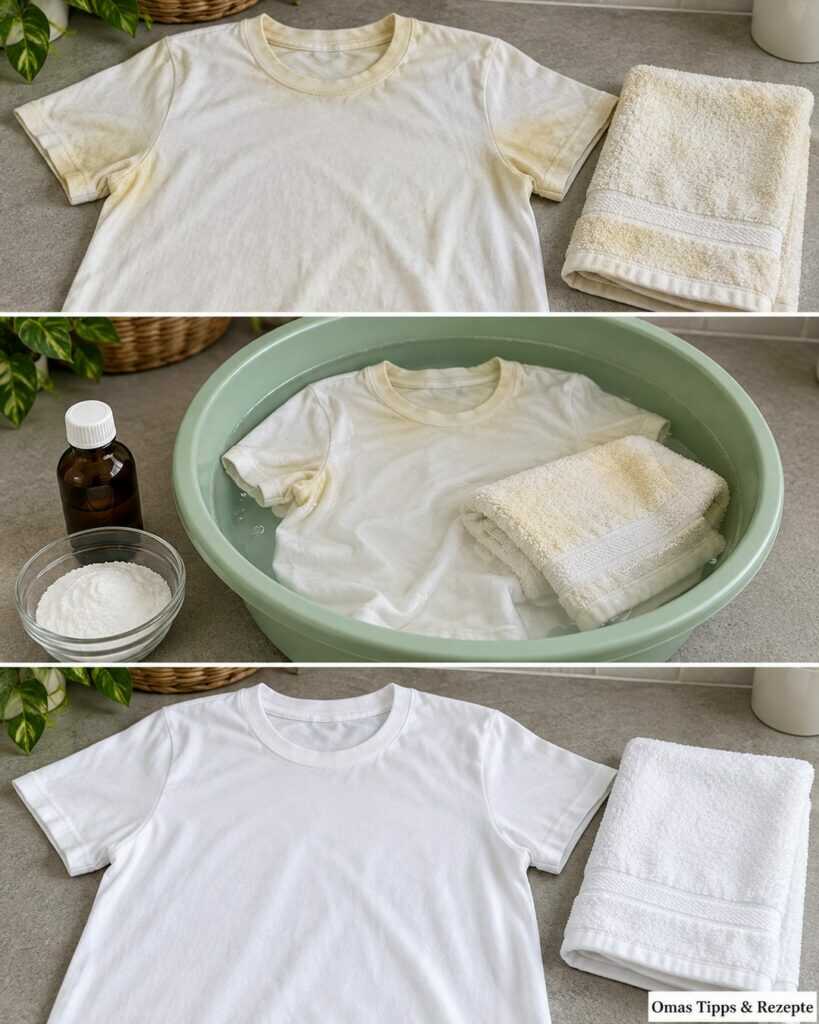 Weiße Wäsche vergilbt? So werden T-Shirts und Handtücher wieder heller