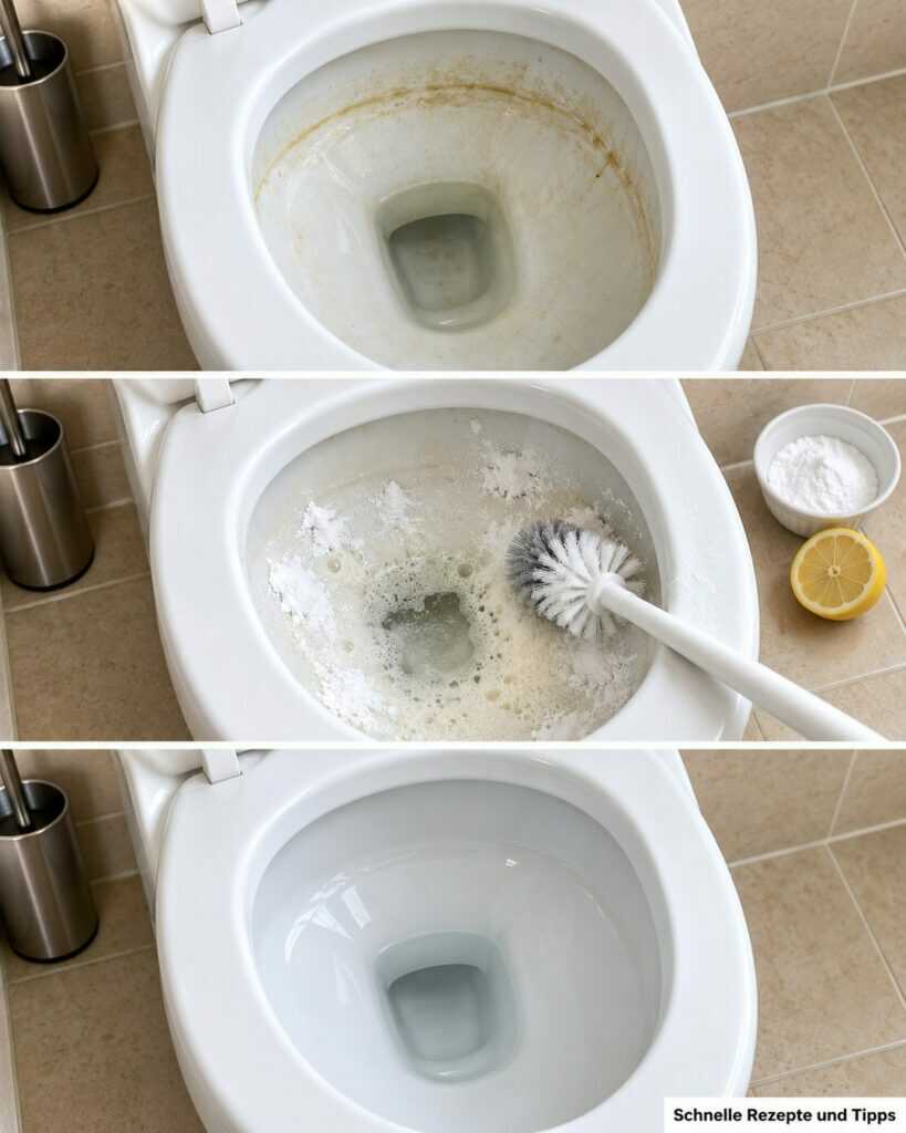 Gelbe Ränder in der Toilette? So helfen Natron und Zitrone wirklich