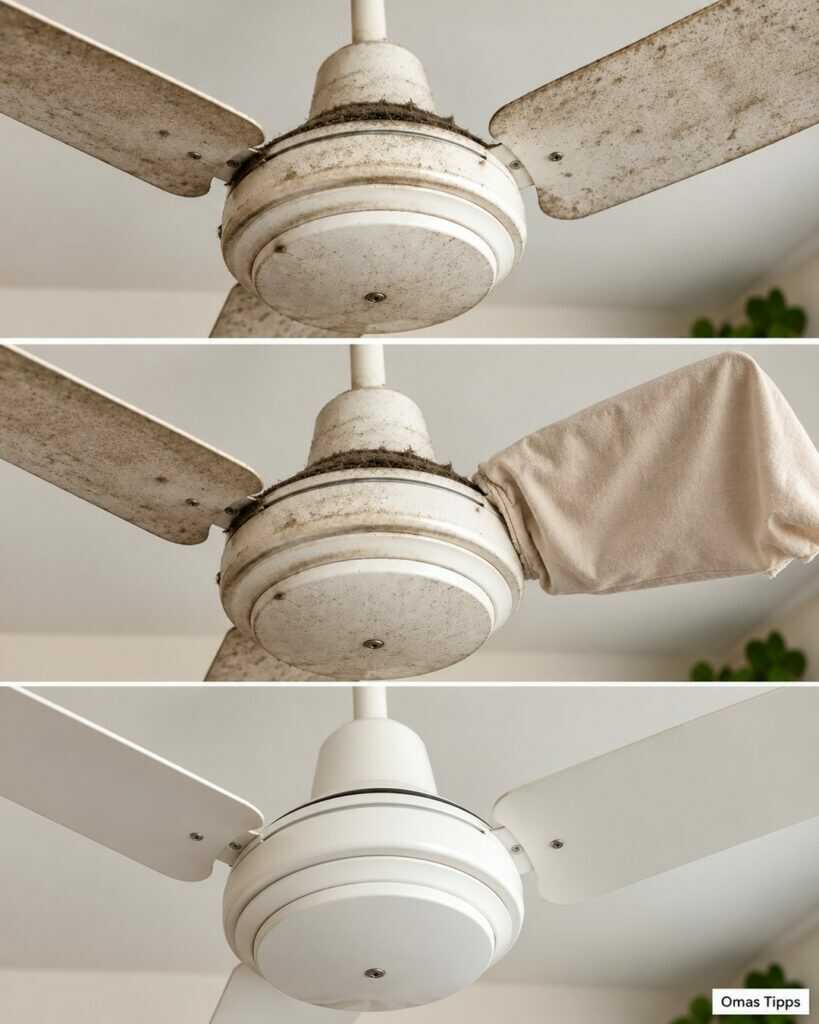 Deckenventilator voller Staub? Mit diesem Kissenbezug-Trick bleiben die Flusen im Stoff