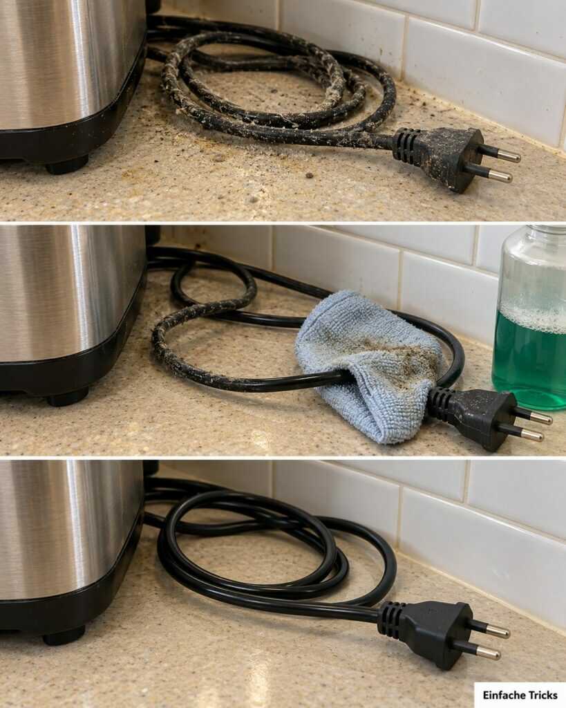 Fett und Staub am Gerätekabel? So reinigst du die vergessene Ecke hinter deinen Küchengeräten