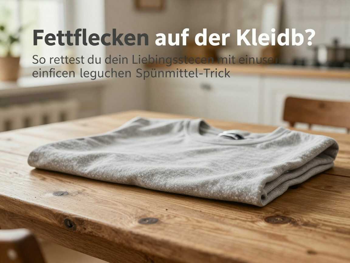 Fettflecken auf der Kleidung? So rettest du dein Lieblingsstück mit einem einfachen Spülmittel-Trick