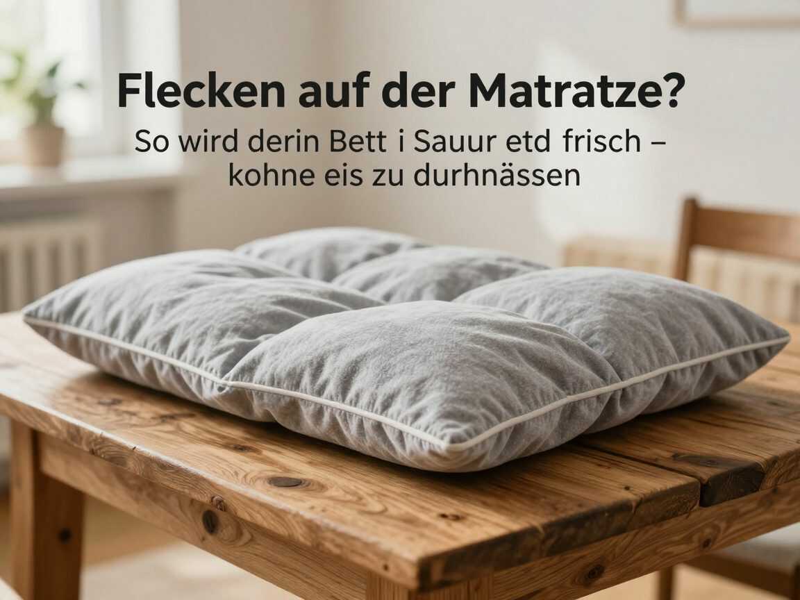 Flecken auf der Matratze? So wird dein Bett wieder sauber und frisch – ohne es zu durchnässen