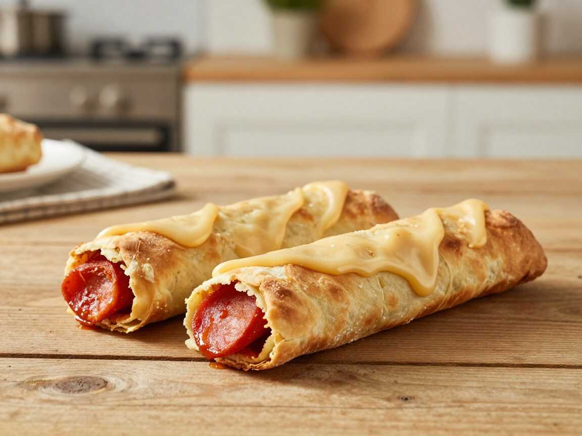 Gefüllte Pepperoni-Pizzarolle mit extra Käse – außen knusprig, innen herrlich saftig