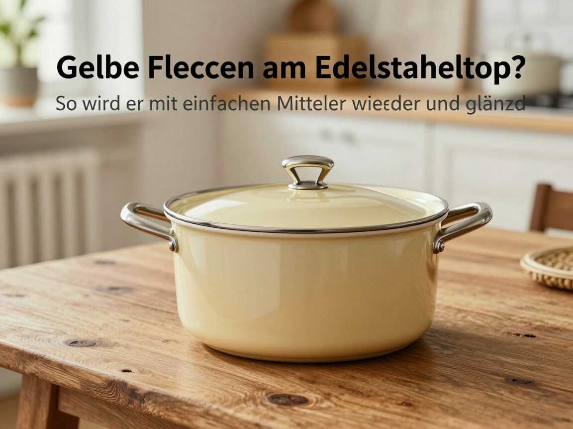 Gelbe Flecken am Edelstahltopf? So wird er mit einfachen Mitteln wieder sauber und glänzend