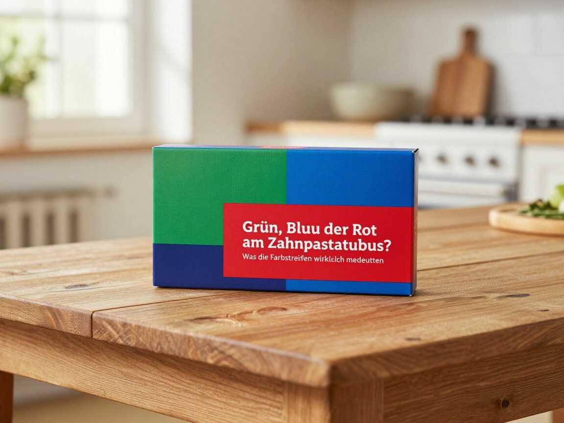 Grün, Blau oder Rot am Zahnpastatubus? Was die Farbstreifen wirklich bedeuten