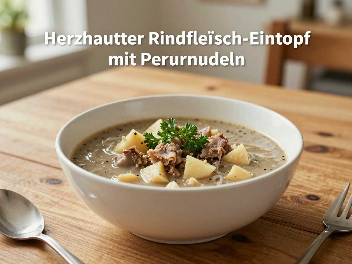 Herzhafter Rindfleisch-Eintopf mit Perlnudeln – wunderbar zart und voller Geschmack