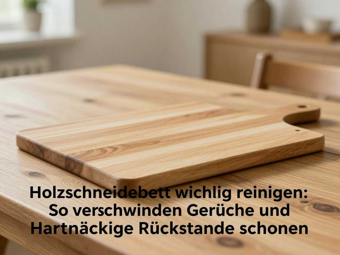 Holzschneidebrett richtig reinigen: So verschwinden Gerüche und hartnäckige Rückstände schonend
