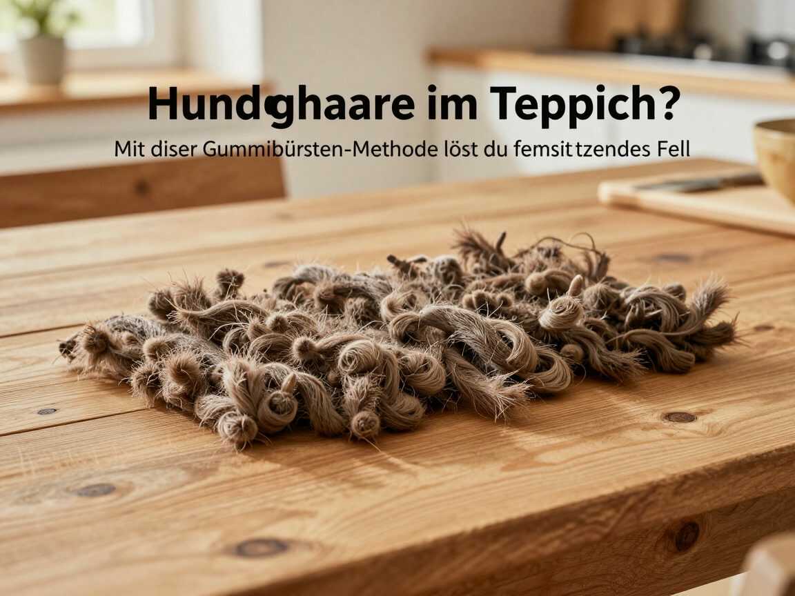 Hundehaare im Teppich? Mit dieser Gummibürsten-Methode löst du festsitzendes Fell