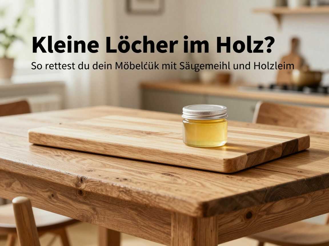 Kleine Löcher im Holz? So rettest du dein Möbelstück mit Sägemehl und Holzleim