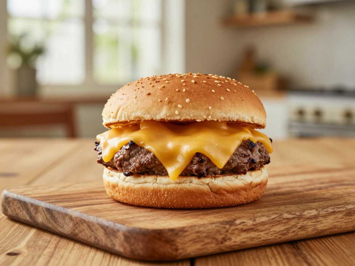 Knusprige Cheeseburger-Röllchen mit Hackfleisch und geschmolzenem Käse