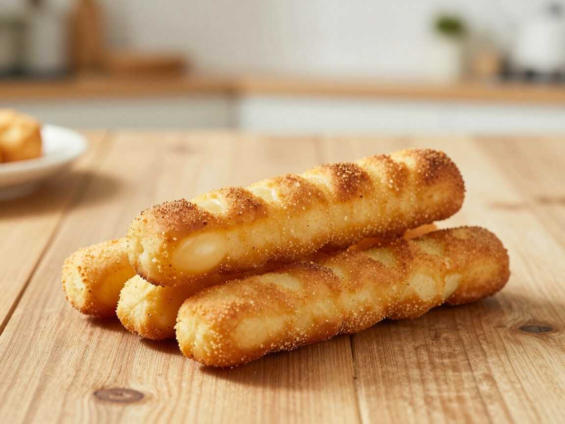 Knusprige Mozzarella-Sticks mit extra cremigem Käsekern – außen goldbraun, innen herrlich zart
