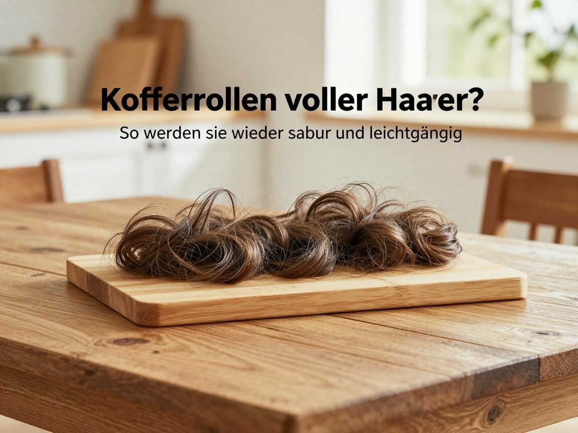 Kofferrollen voller Haare? So werden sie wieder sauber und leichtgängig