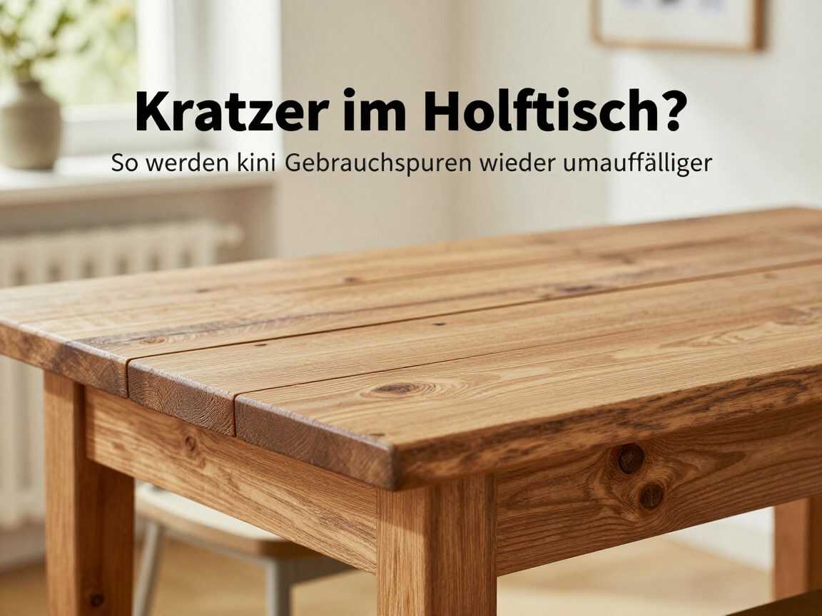 Kratzer im Holztisch? So werden kleine Gebrauchsspuren wieder unauffälliger