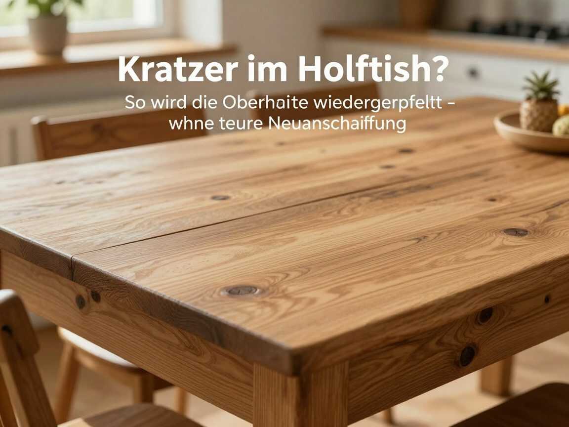 Kratzer im Holztisch? So wird die Oberfläche wieder gepflegt – ohne teure Neuanschaffung
