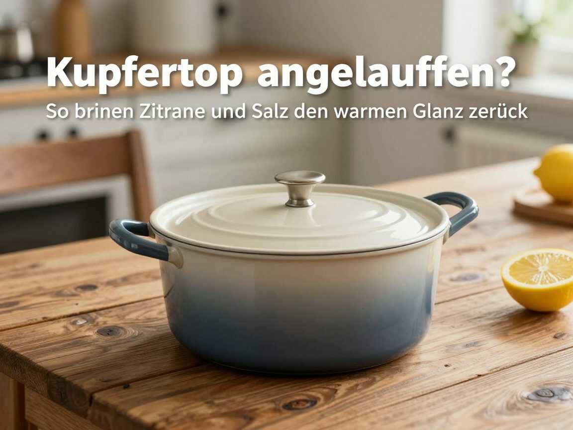 Kupfertopf angelaufen? So bringen Zitrone und Salz den warmen Glanz zurück