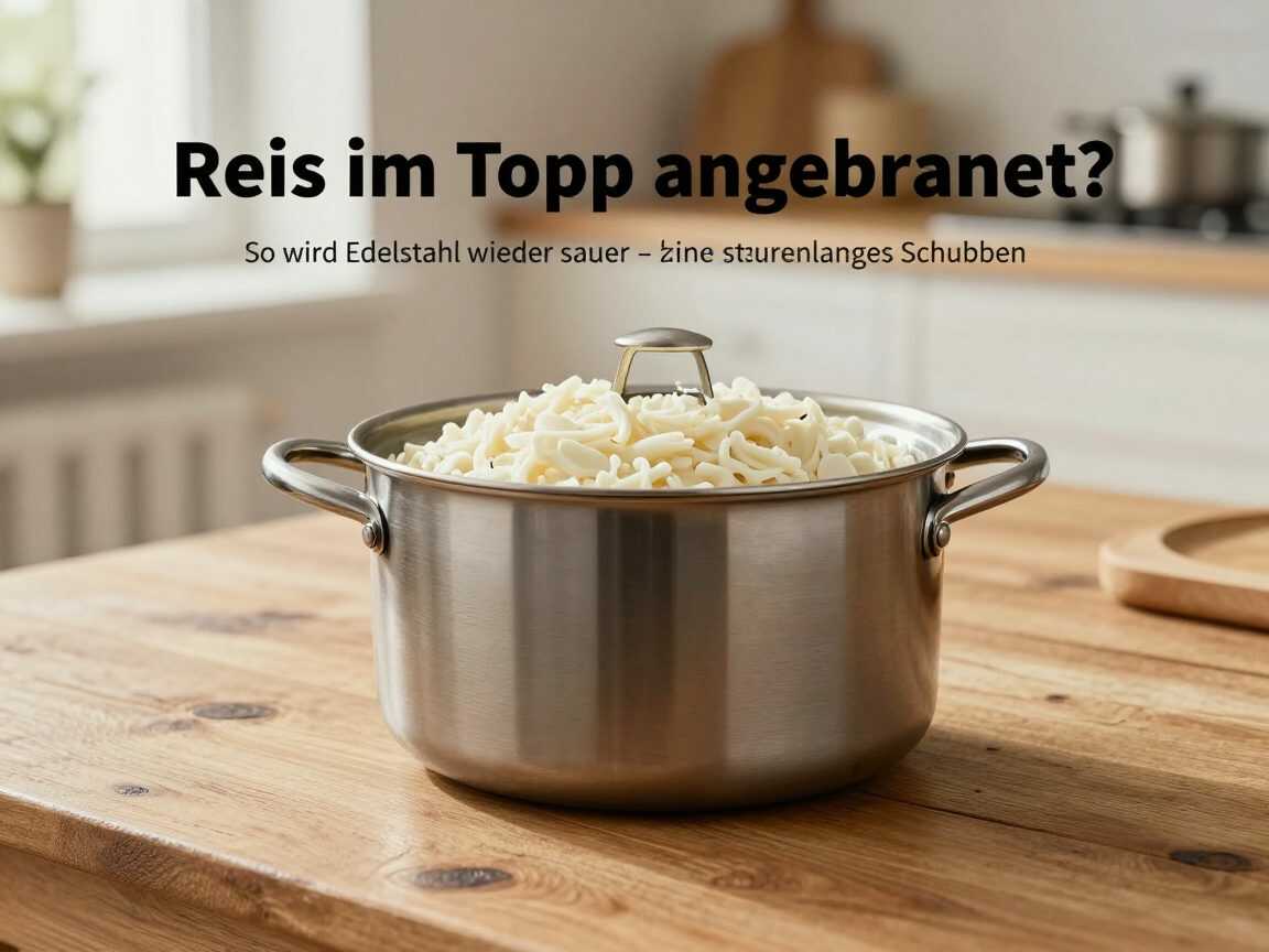 Reis im Topf angebrannt? So wird Edelstahl wieder sauber – ohne stundenlanges Schrubben