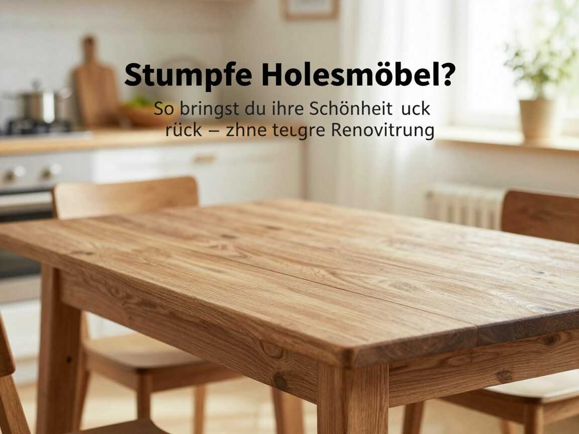 Stumpfe Holzmöbel? So bringst du ihre Schönheit zurück – ohne teure Renovierung