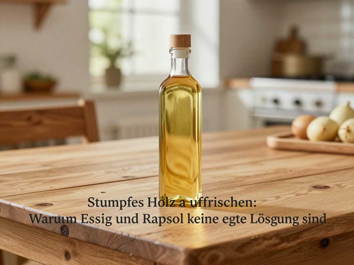 Stumpfes Holz auffrischen: Warum Essig und Rapsöl keine gute Lösung sind