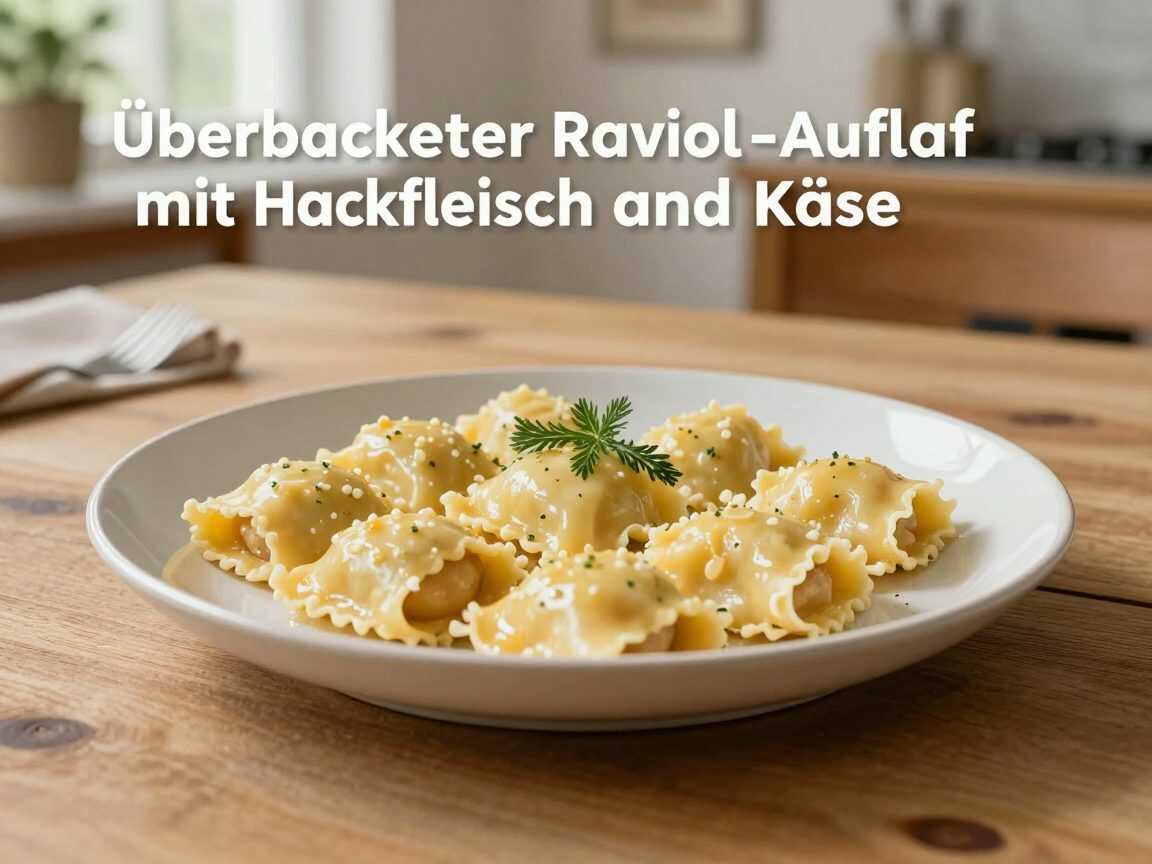 Überbackener Ravioli-Auflauf mit Hackfleisch und Käse – einfach, herzhaft und familienfreundlich