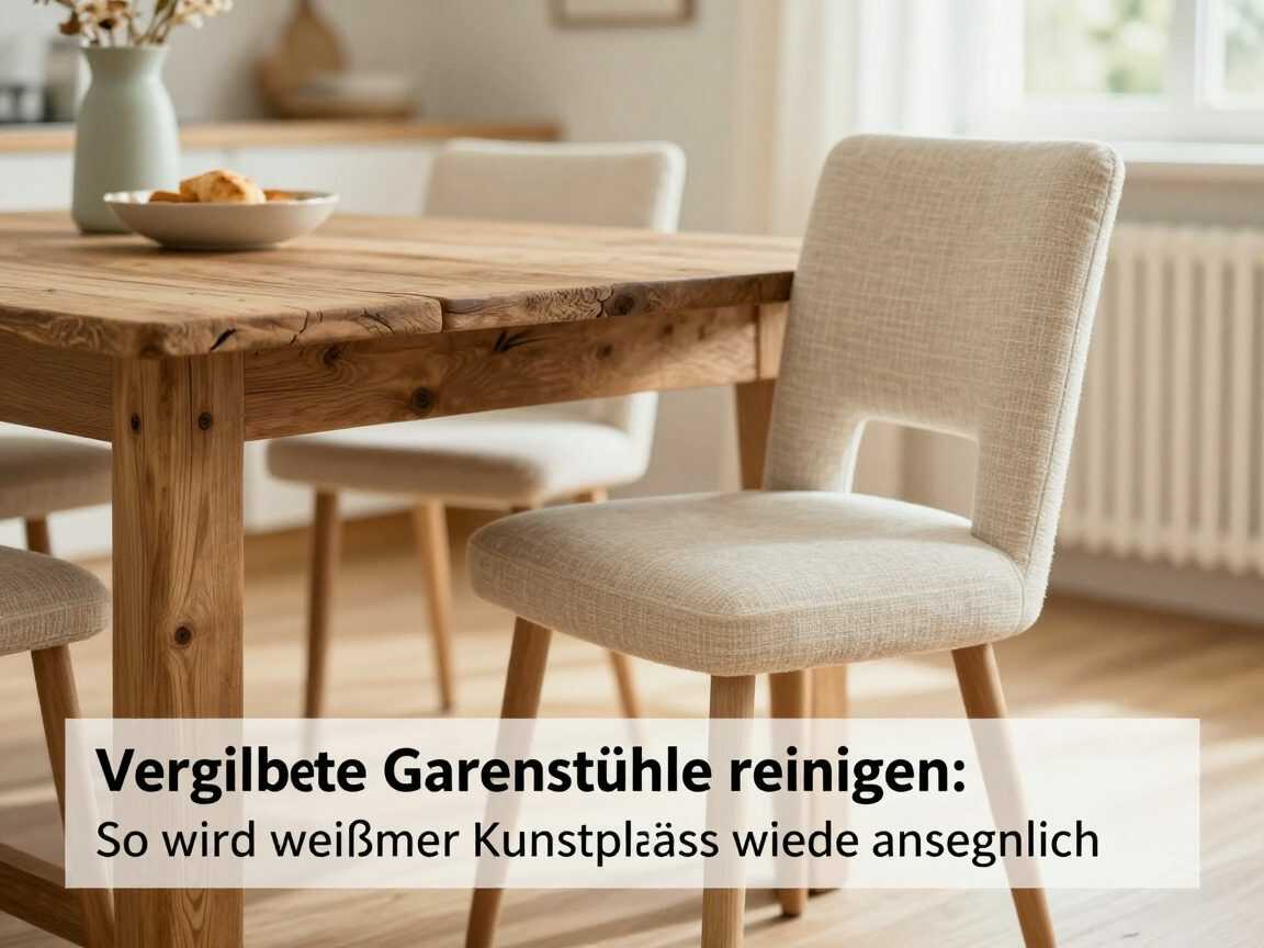 Vergilbte Gartenstühle reinigen: So wird weißer Kunststoff wieder ansehnlich