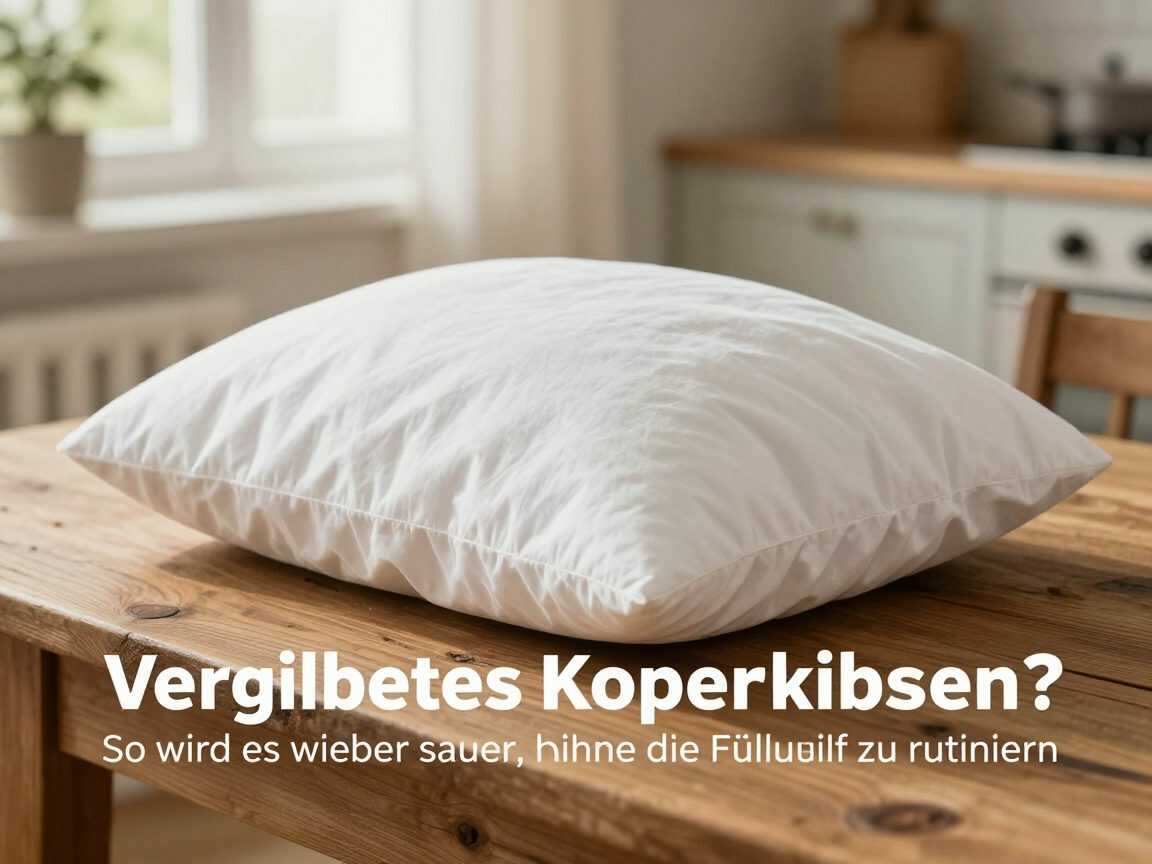 Vergilbtes Kopfkissen? So wird es wieder sauber, ohne die Füllung zu ruinieren