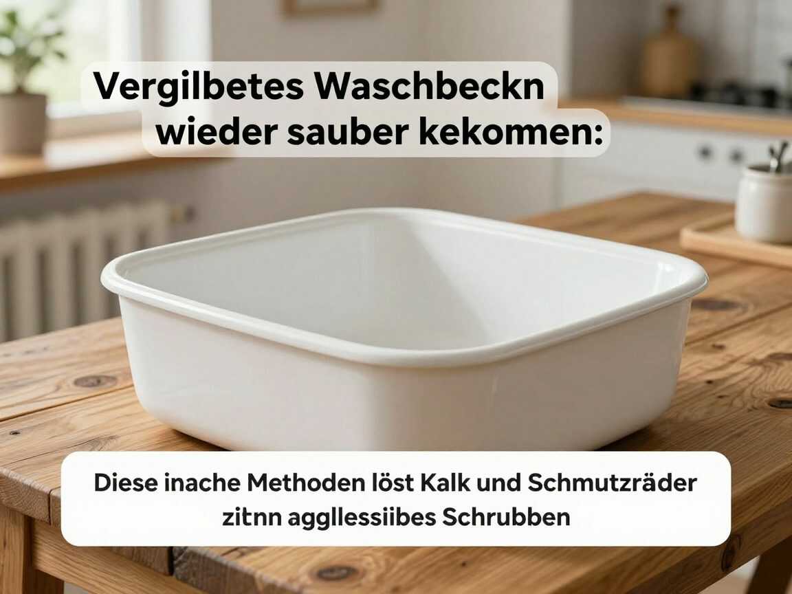 Vergilbtes Waschbecken wieder sauber bekommen: Diese einfache Methode löst Kalk und Schmutzränder ohne aggressives Schrubben