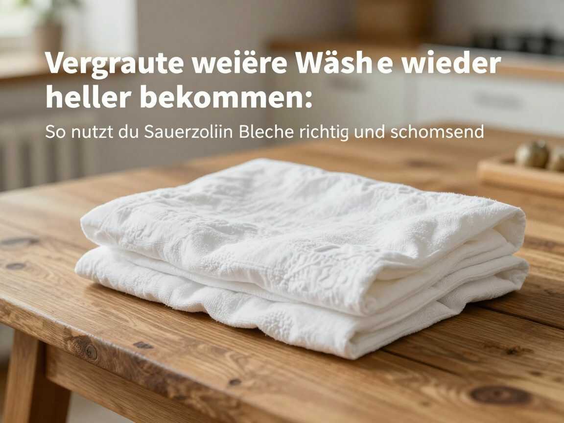 Vergraute weiße Wäsche wieder heller bekommen: So nutzt du Sauerstoffbleiche richtig und schonend