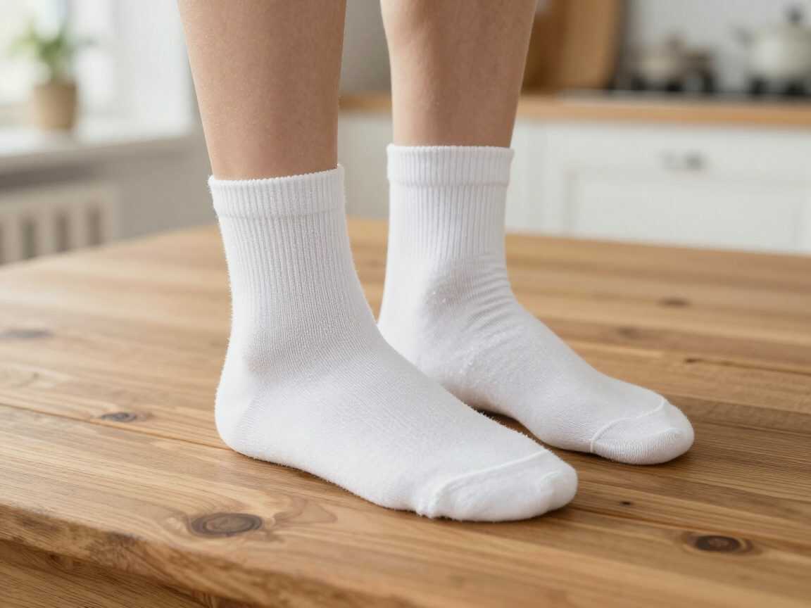 Weiße Socken mit grauen Sohlen? Diese einfache Reinigung hilft gegen hartnäckigen Schmutz