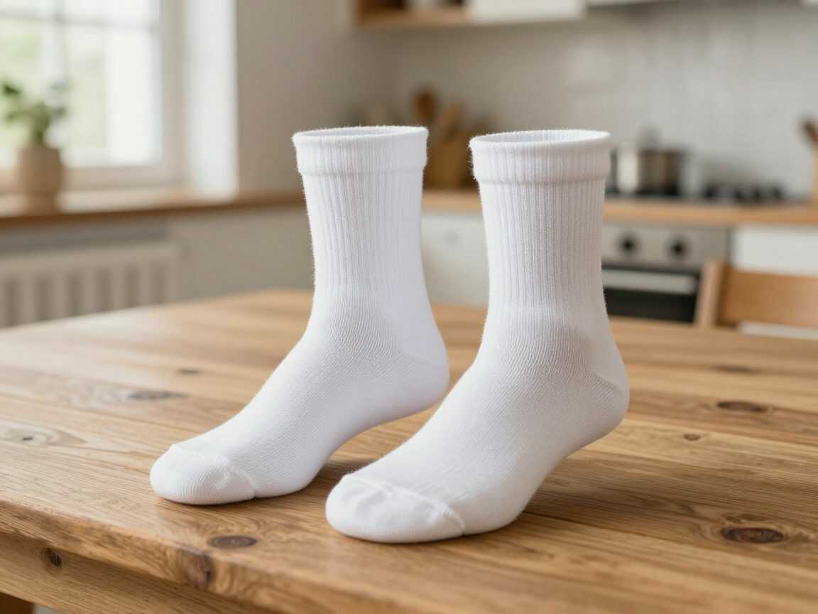 Weiße Socken wieder sauber bekommen: So löst du dunkle Sohlen und Grauschleier
