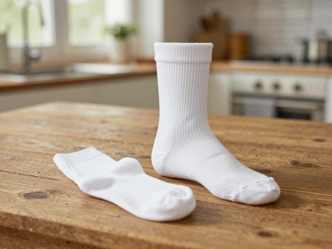 Weiße Socken wieder sauber: So wirst du graue Sohlen und hartnäckige Flecken los