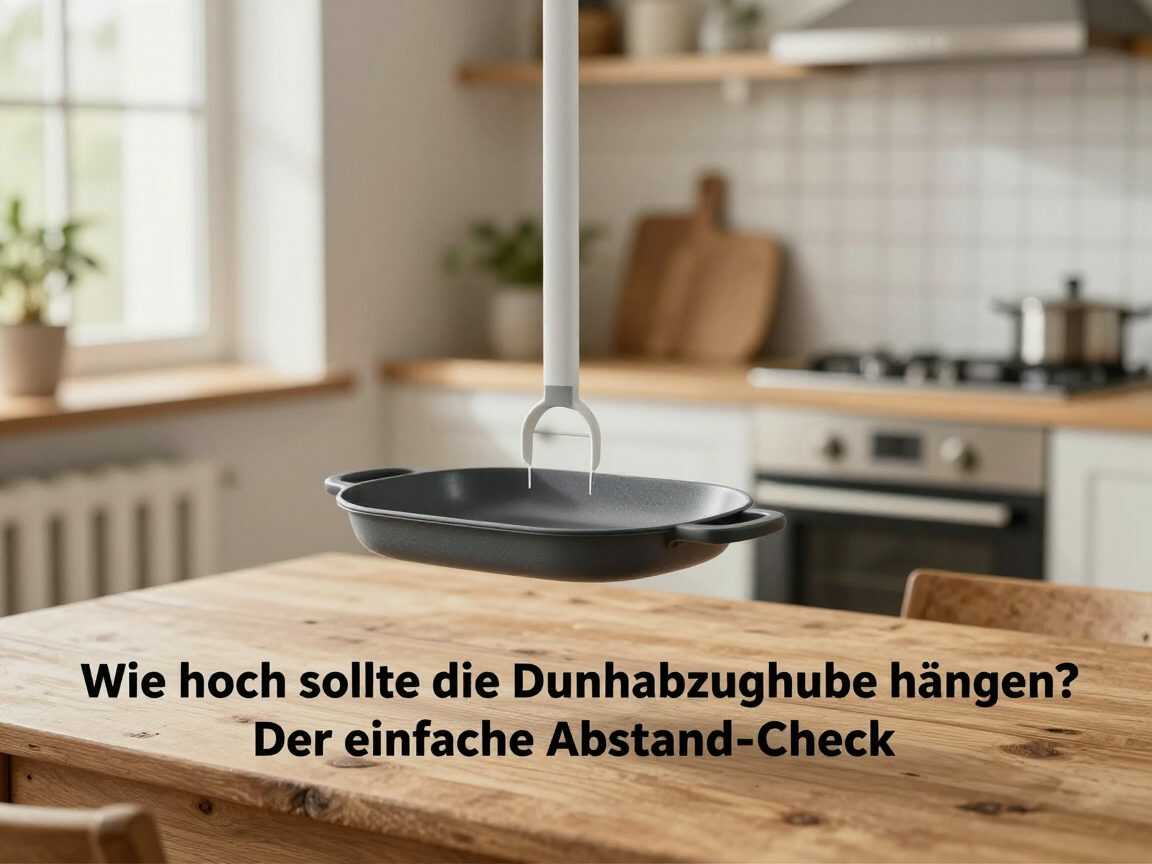Wie hoch sollte die Dunstabzugshaube hängen? Der einfache Abstand-Check