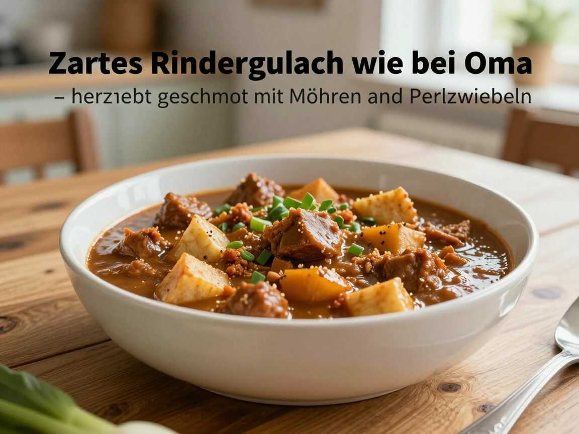 Zartes Rindergulasch wie bei Oma – herzhaft geschmort mit Möhren und Perlzwiebeln