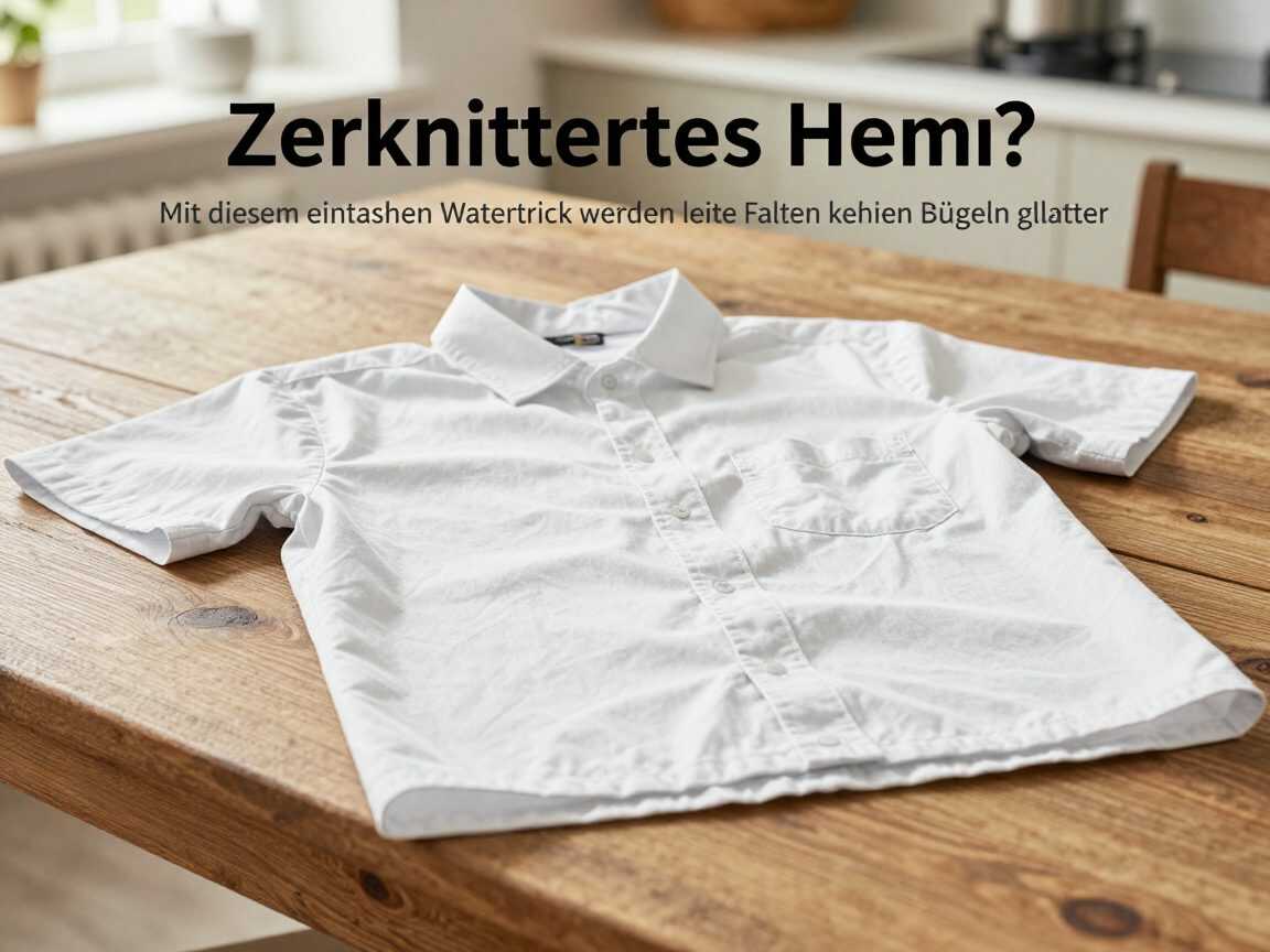 Zerknittertes Hemd? Mit diesem einfachen Wassertrick werden leichte Falten ohne Bügeln glatter
